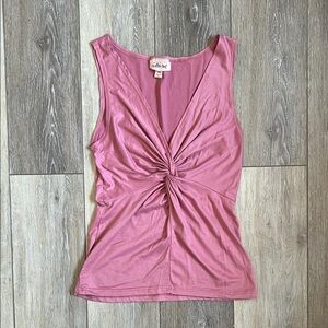 Stylish Mauve Twist-Front Tank Top